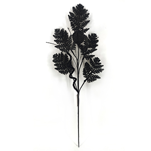 Halloween Black Artificial Fern Decorative Stem