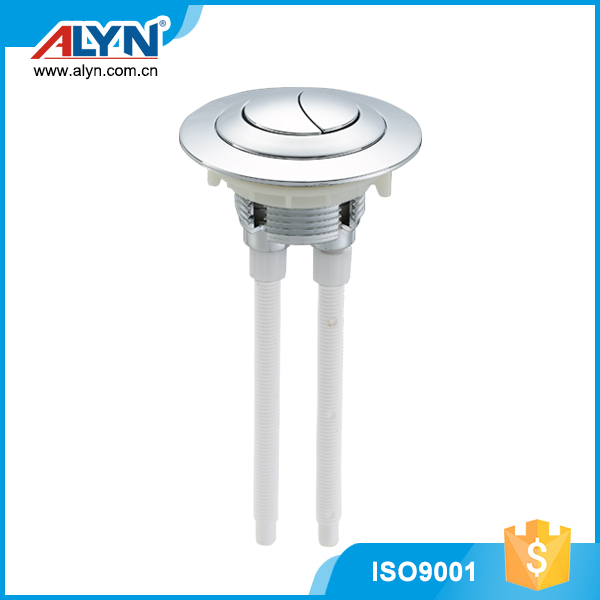 Toilet tank flush valve - push button, chrome dual push button, 38/48/58mm