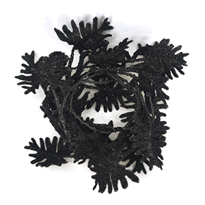 Halloween Black Glitter Leaf garland