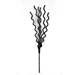 Halloween Black Curly Decorative Stem