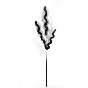 Halloween Black Fluffy Curly Decorative Stem
