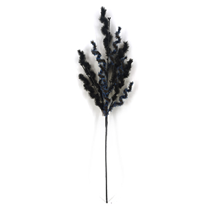 Halloween Black Fluffy Decorative Stem