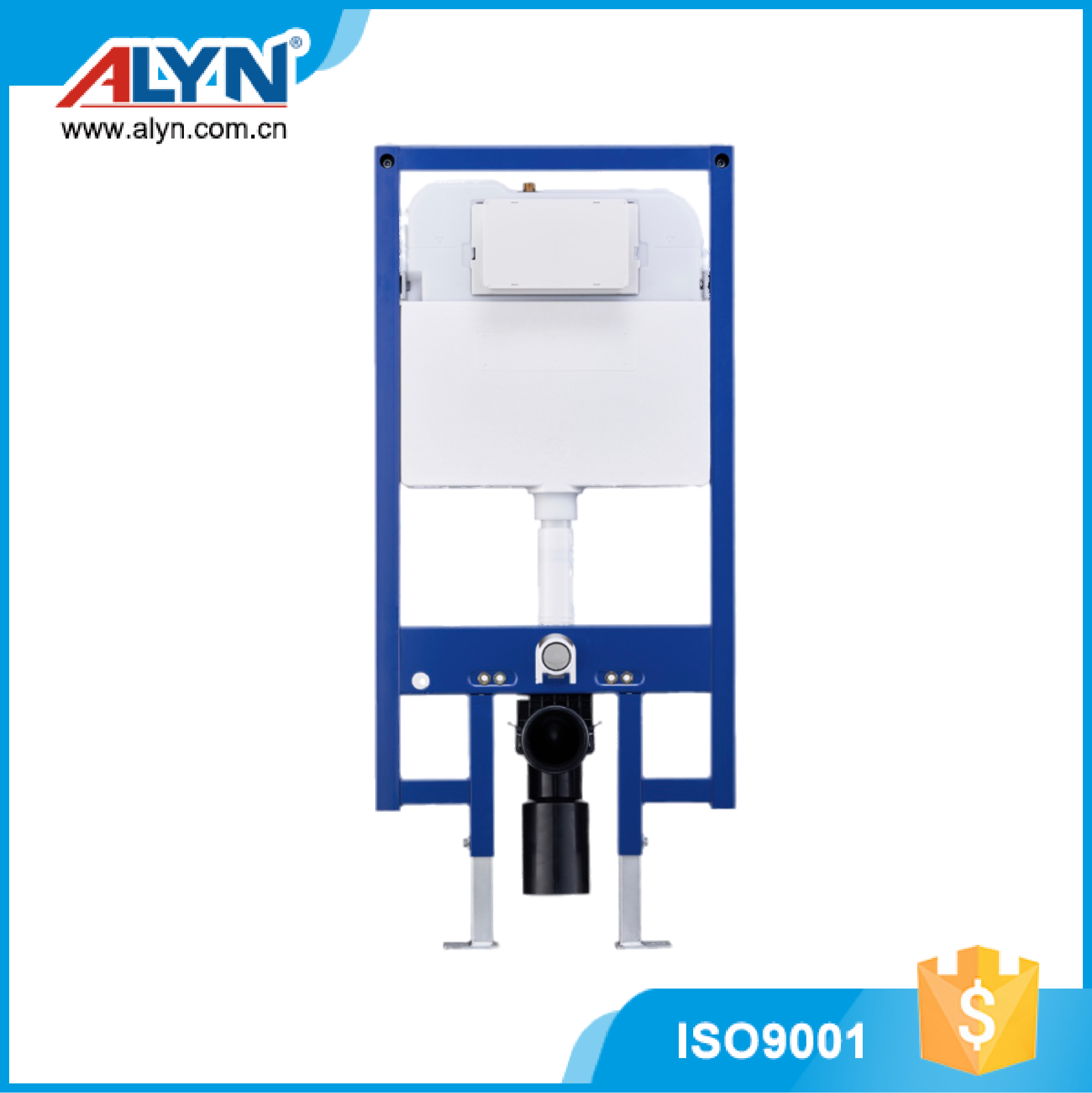 Concealed cistern for wall-hung toilet