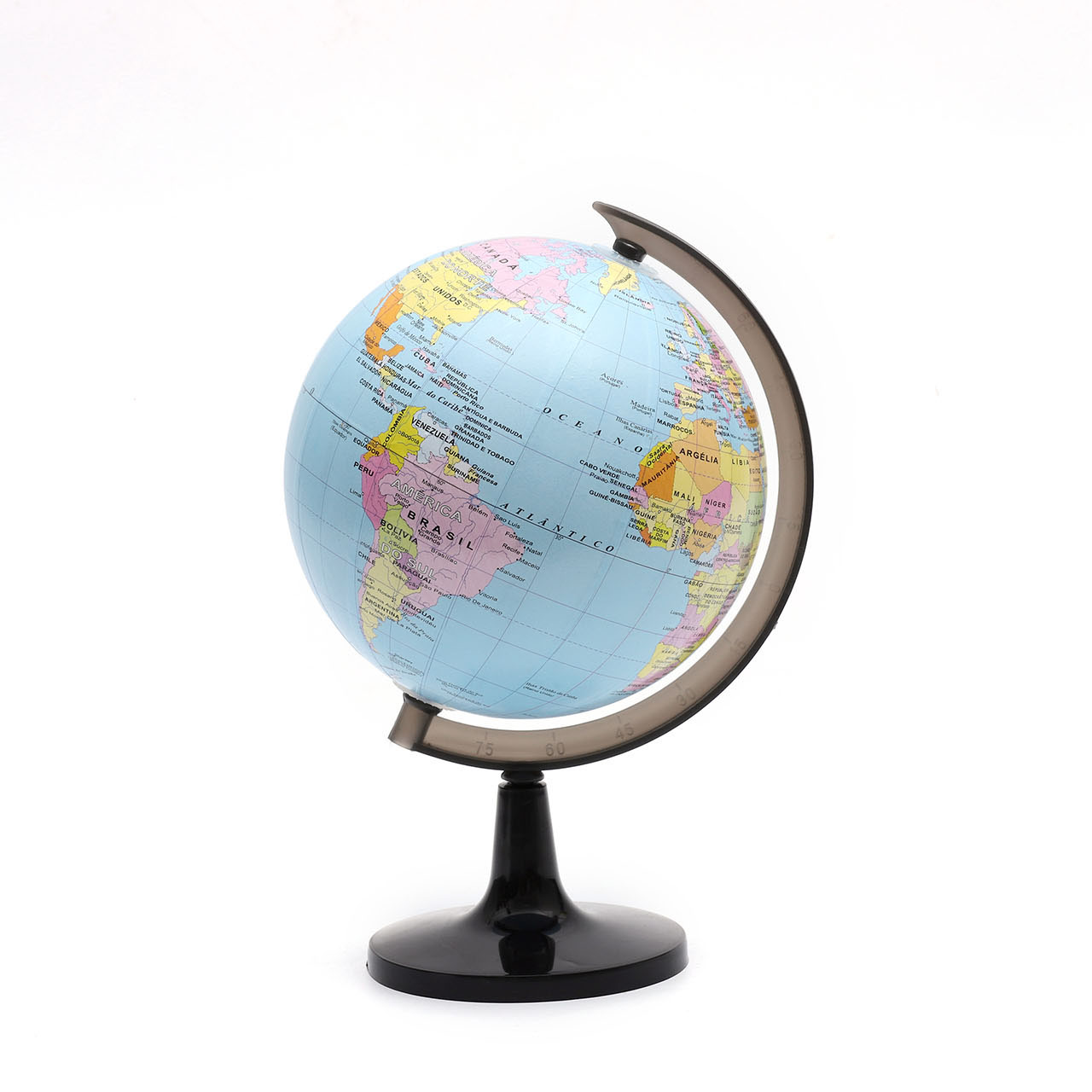 10.6cm Light Blue Portuguese Globe with plastic base