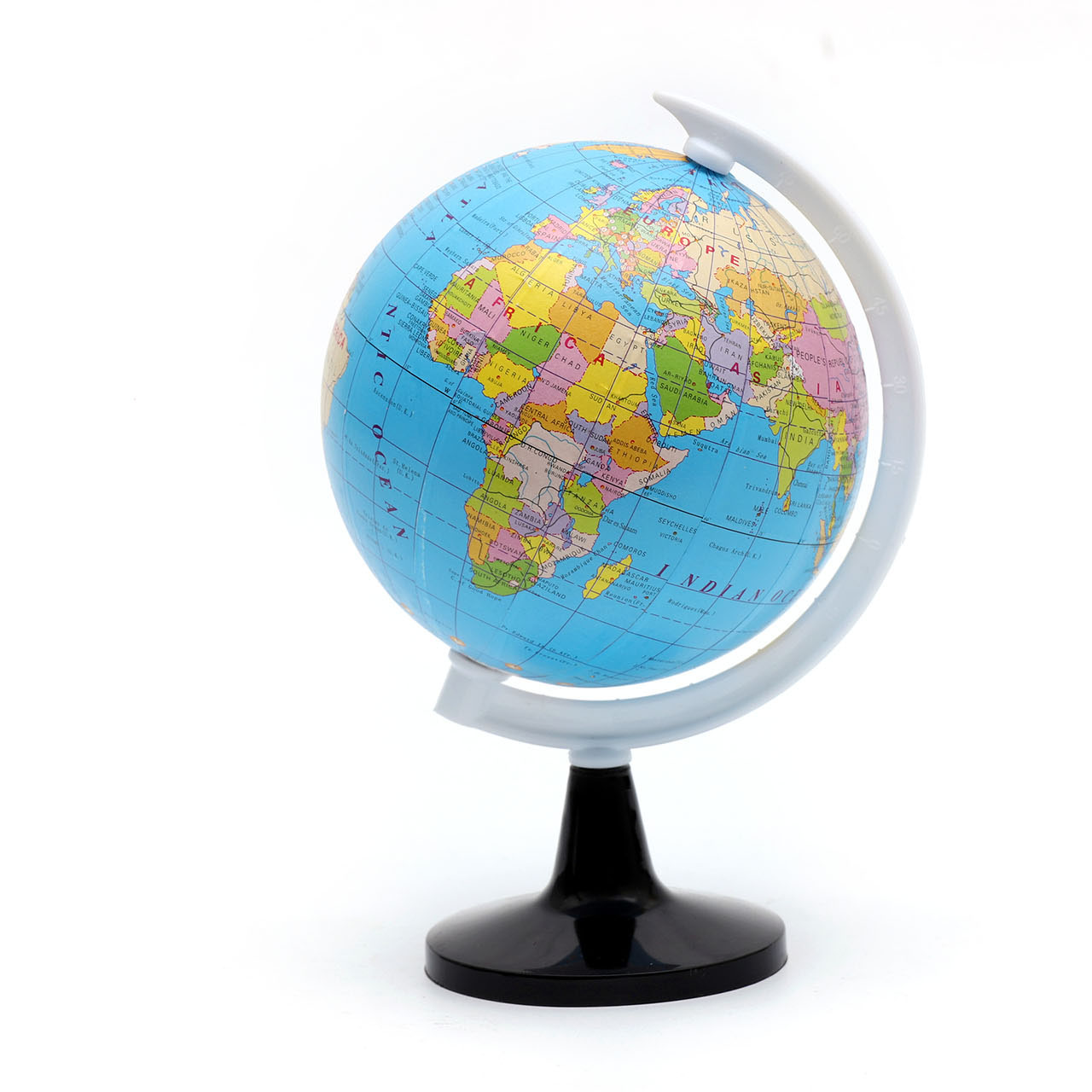 10.6cm Blue English Globe with plastic base