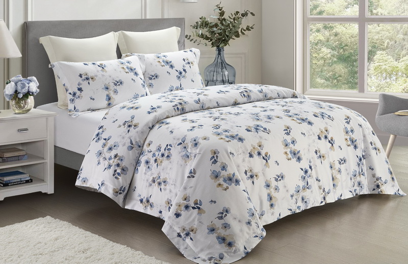 Duvet cover set digital print long staple cotton