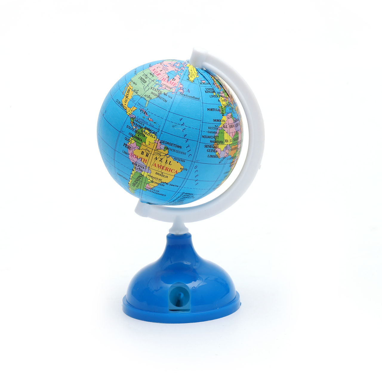8.5cm Dark Blue English Globe with plastic base and Pencil Sharpener