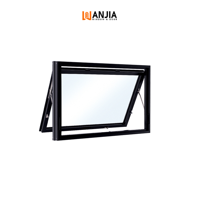 WANJIA High Quality Soundproof Aluminium Windows Double Glass Aluminum Windows Top Hung Windows