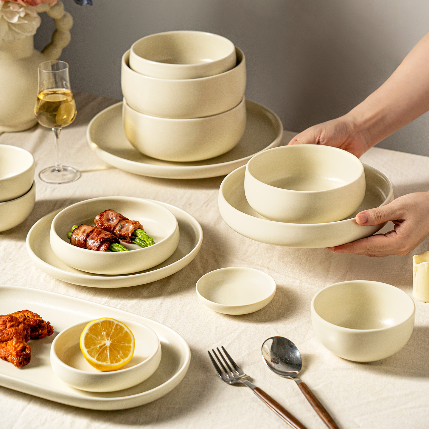 Rough tableware