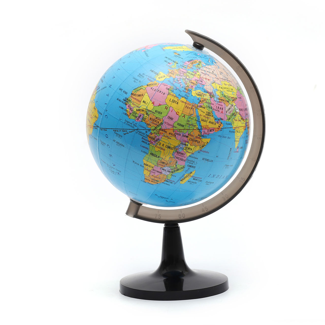 14.2cm Blue English Globe with Plastic base