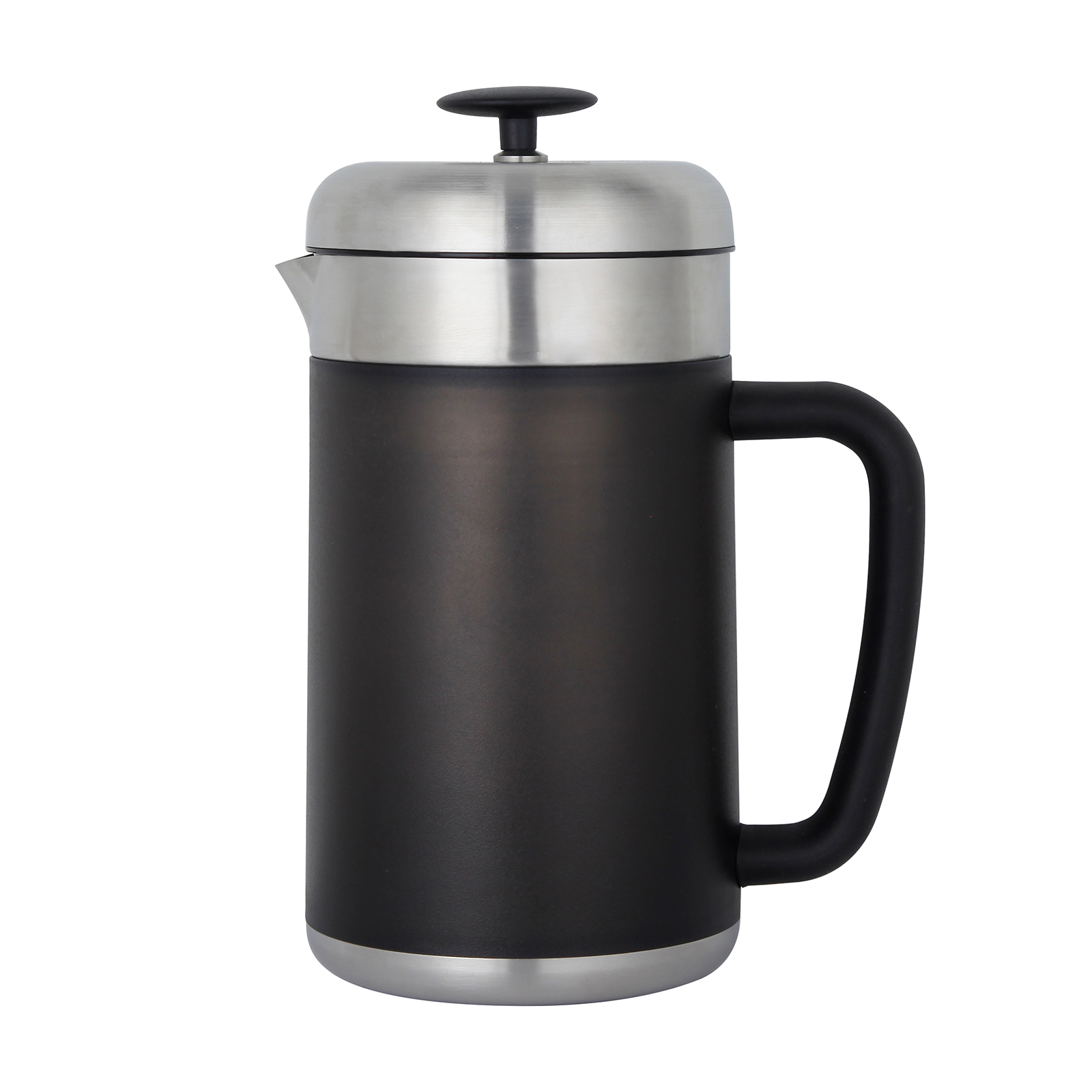 stainless steel double wall coffee press durable ABS outer body