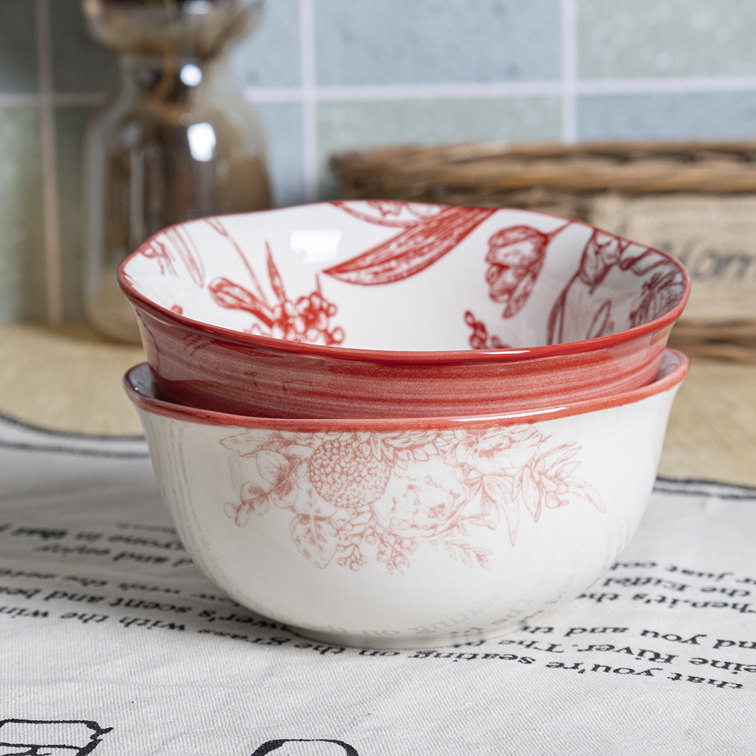 Happy Go 14CM(420ML)BOWL WITH ONE COLOR PAD PRINTING AND COLOR RIM
