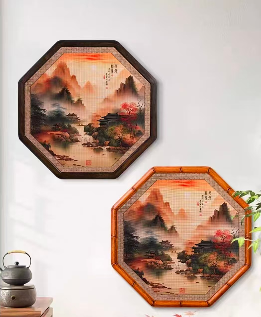 Bamboo thread painting.