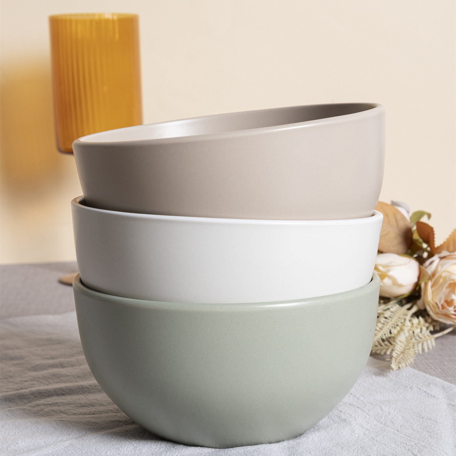 Happy Go Stoneware 14CM(600ML)BOWL MATT COLOR GLAZE