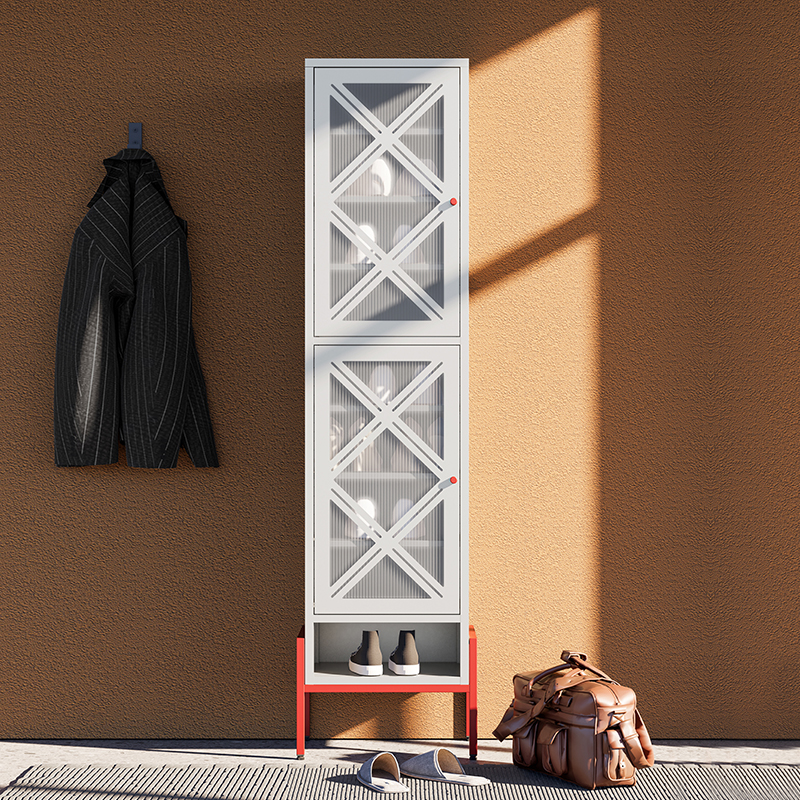 2-Door Steel Shoe Rack Cabinet