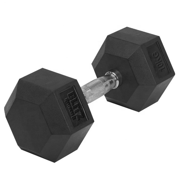 Rubber hex dumbbell