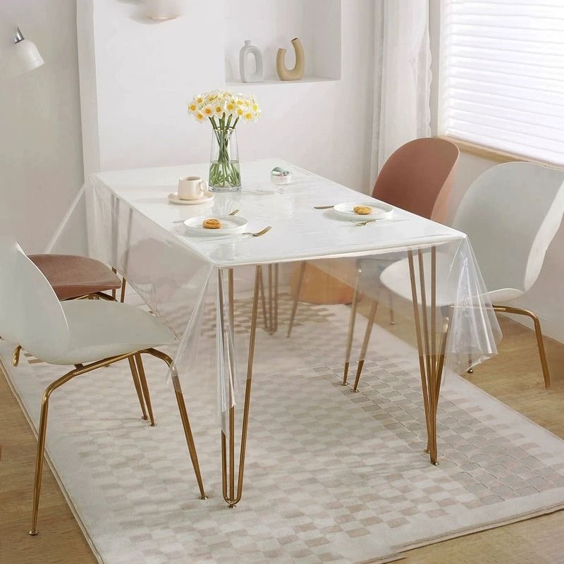 PVC Clear Tablecloth Protector_Raw Cut