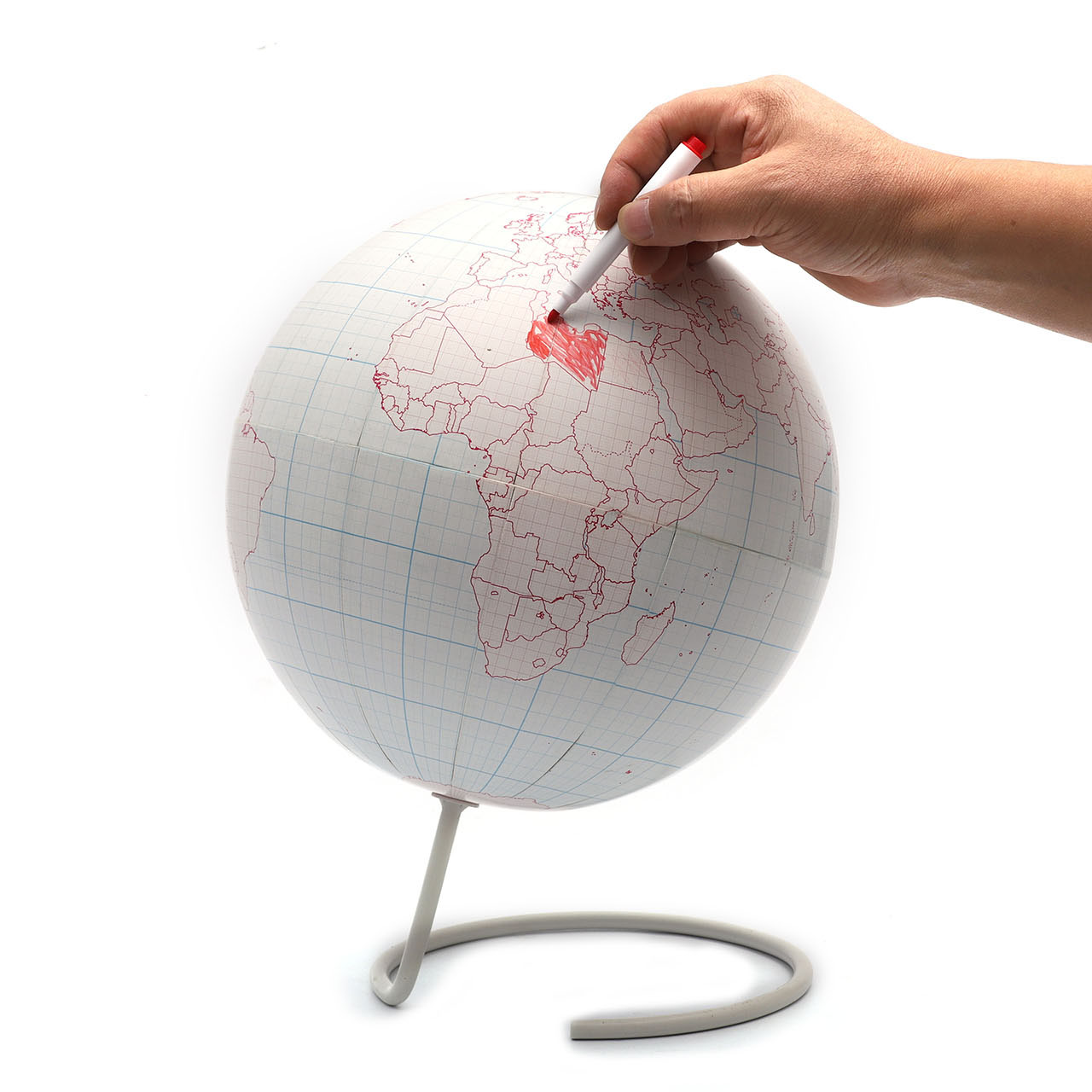 25cm White Grid Filling Goble with Metal line base