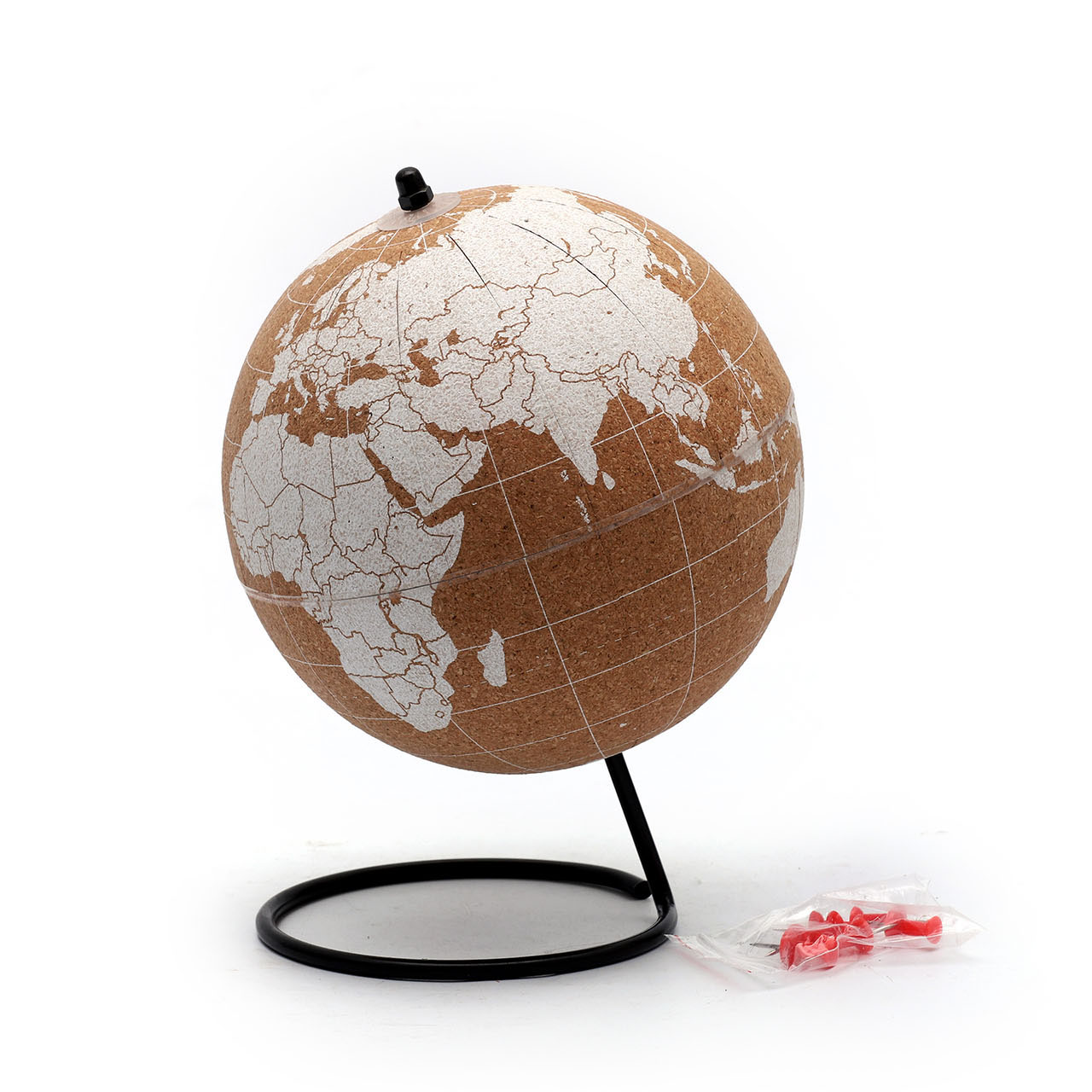 14.5cm White Cork Goble with Metal line base