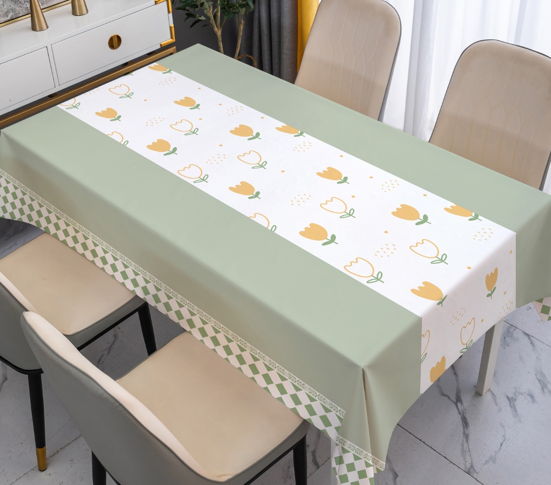 Soft-touch PU Printed Tablecloth_Raw Cut Edge