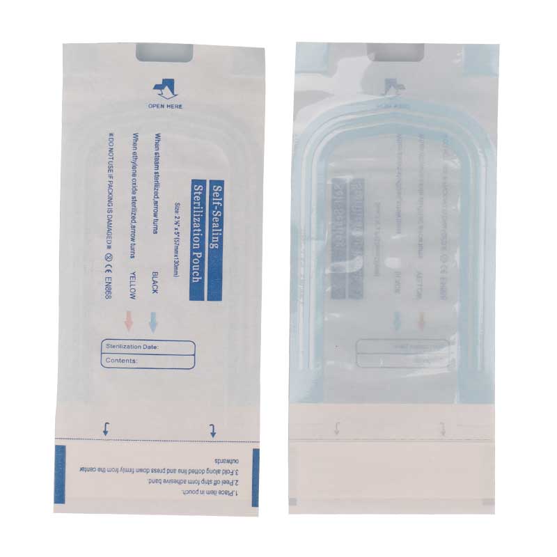 Self sealing sterilization pouch