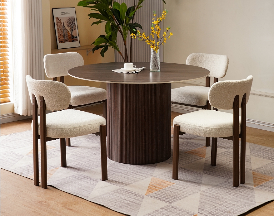 Dining set , dining table ,dining chair , sintered stone , mdf
