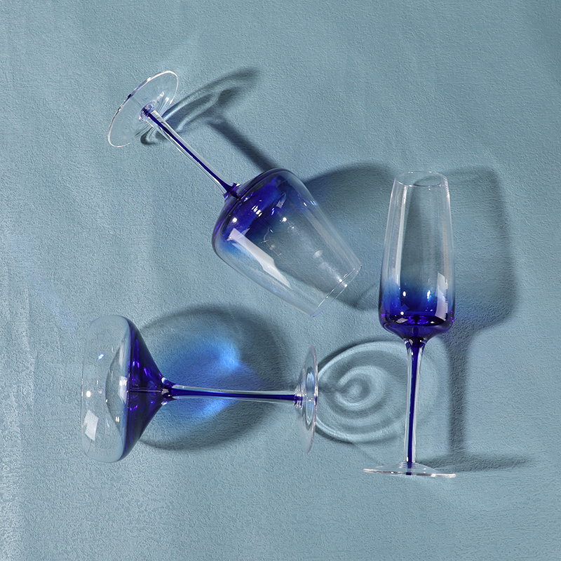300ml Dark Blue Cocktail Glass Cup