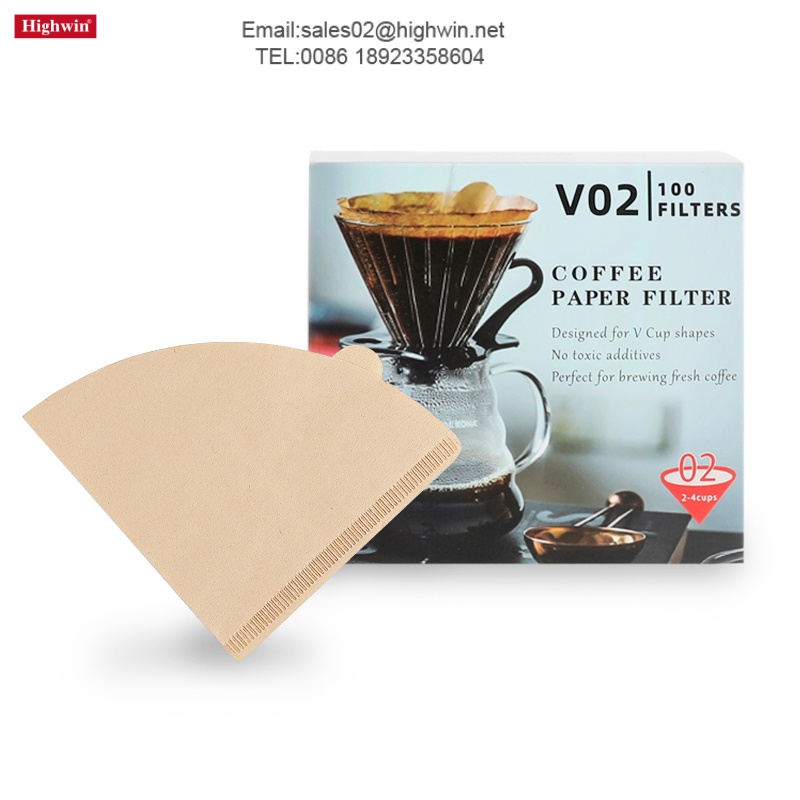 Natural Paper Filter 1-4 Cup, Pour Over Coffee Filter Compatible with V60 and Drip Coffee Maker