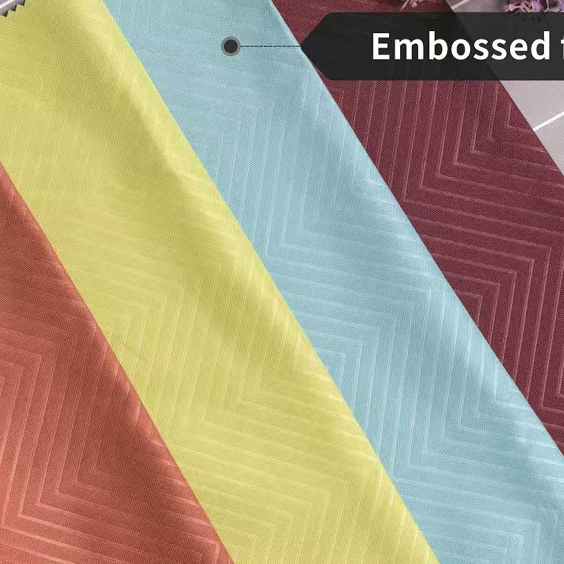 Dingqiang embossed 100%polyester dyed new fabric