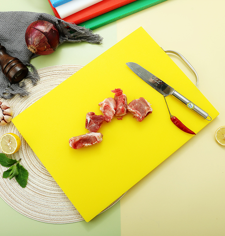 Yantai TONLI Colorful Plastic Cutting Blocks with Handle Non-slip Surface Fruit Chopping Board