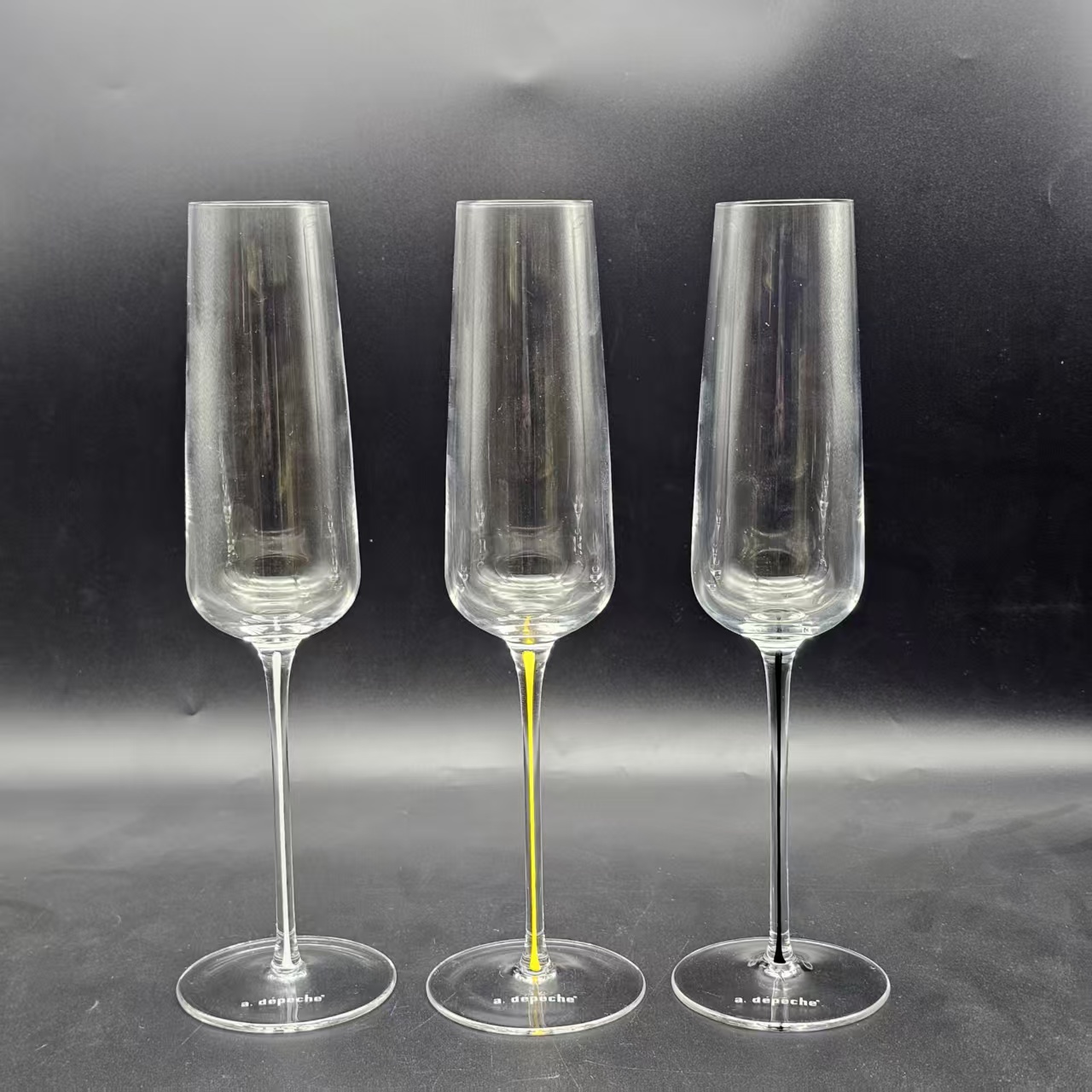 Champagne Glass With Colored