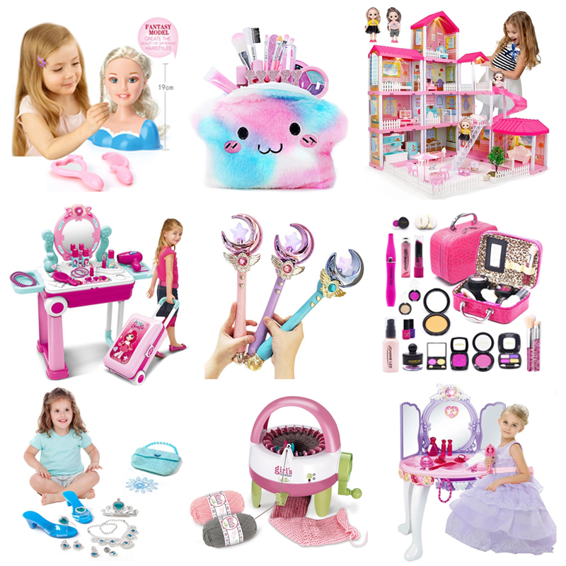 Girls Pretend Play Toy Makeup Toy Wholesale Plastic Toy Girls Gift Toy Pink Mini Home Appliances Toy