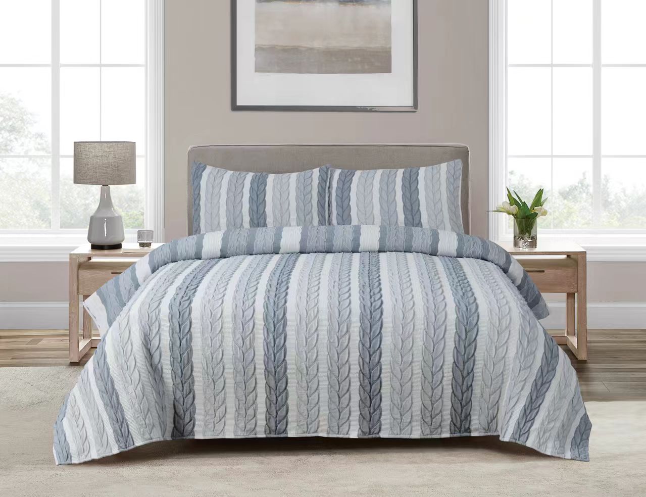 3 layer cable pattern jacquard