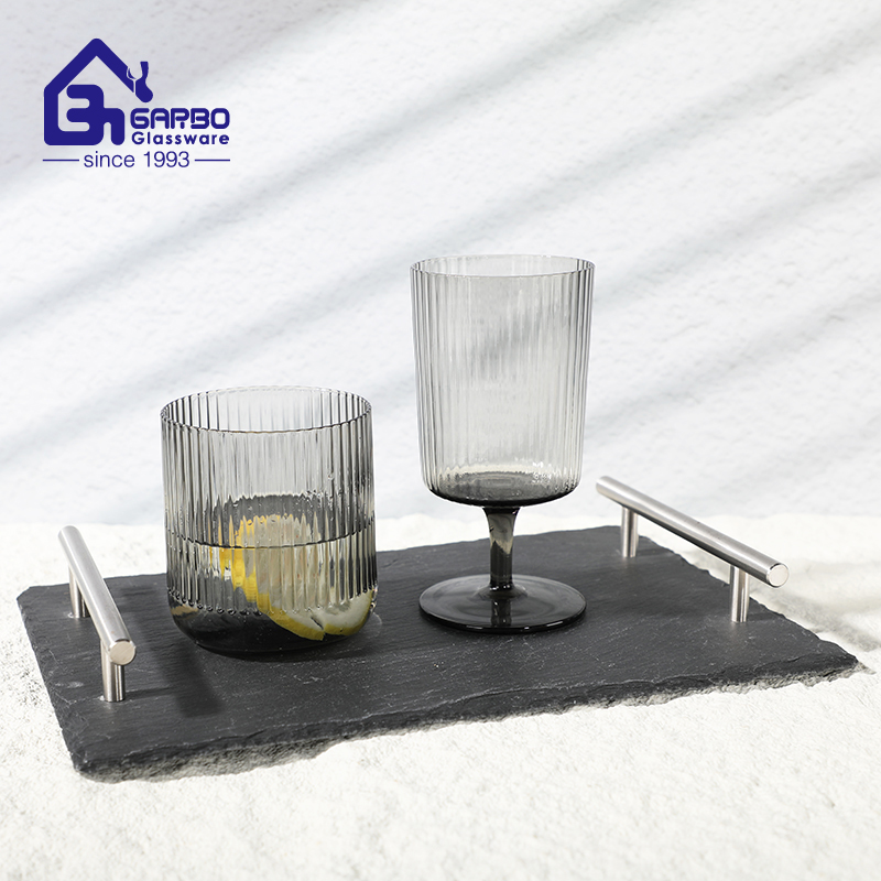 325ml Black Solid Color Hand-Brown Goblet