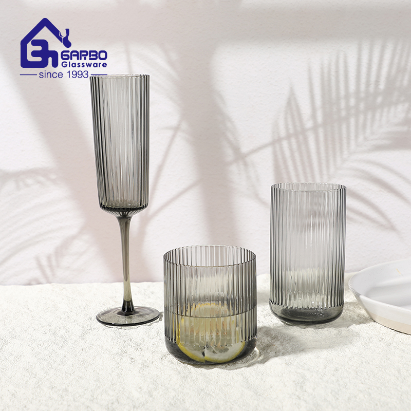 495ml Black Solid Color Glass Water Cup