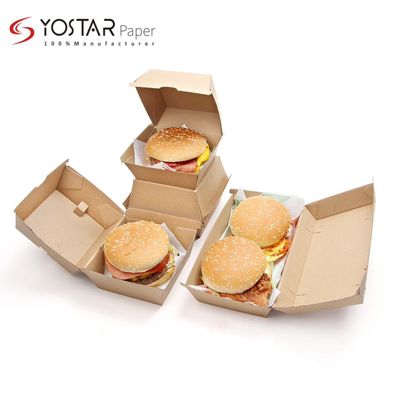 Corrugated hamburger box