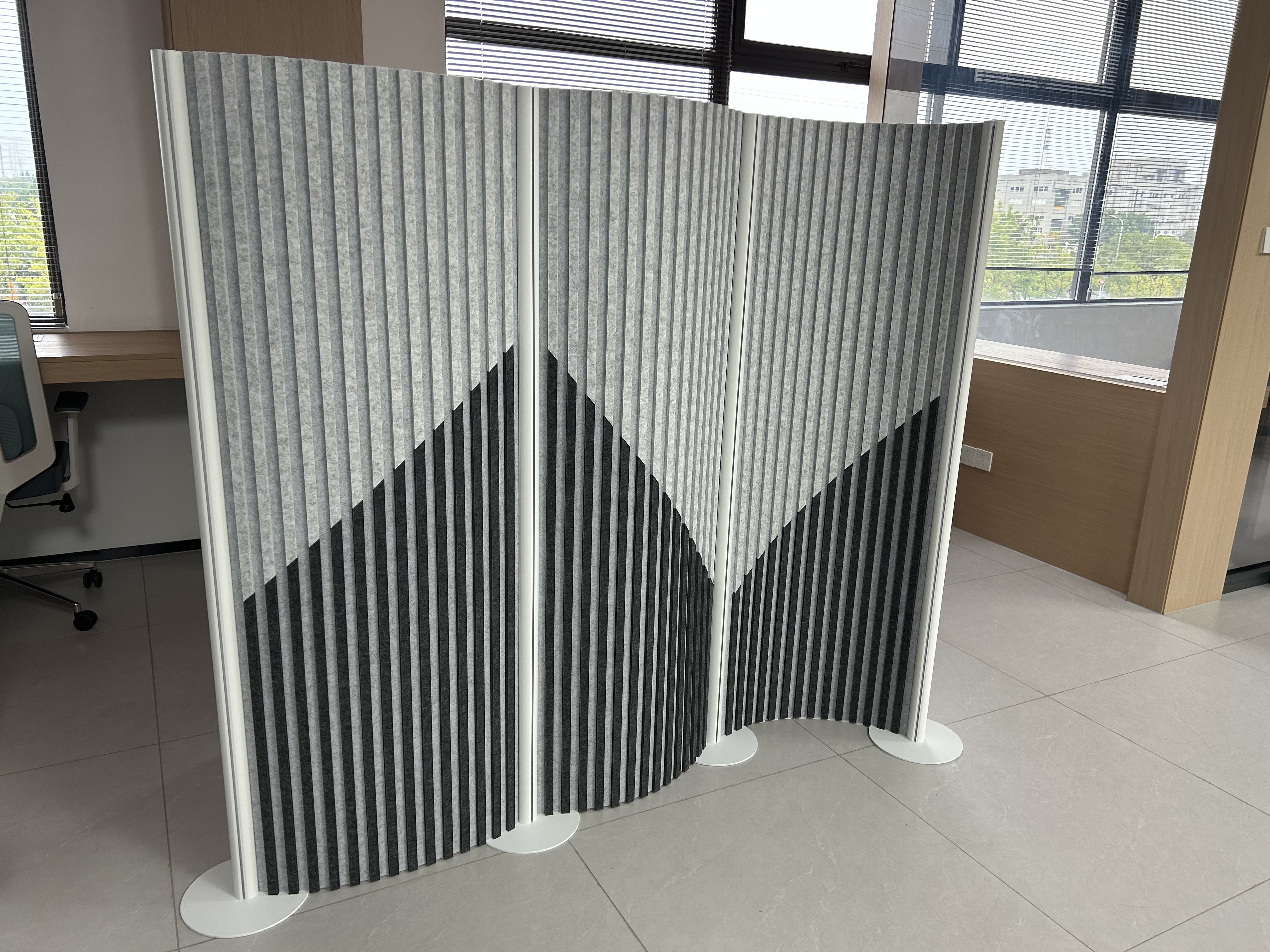 Sound Absorb Polyester Acoustic Panels Open Space Acoustic PET Freestanding Screen Soundproof Movable Partition Divider