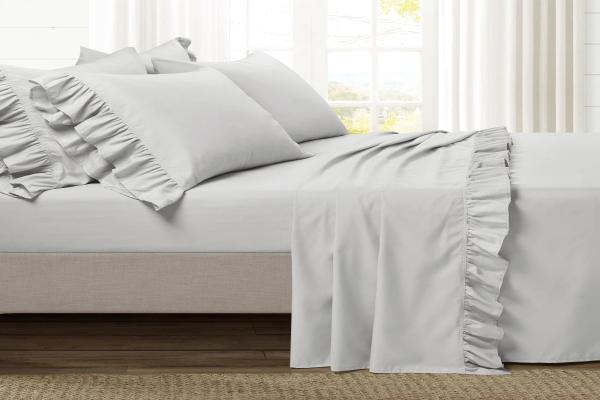 Cotton ruffle sheet sets