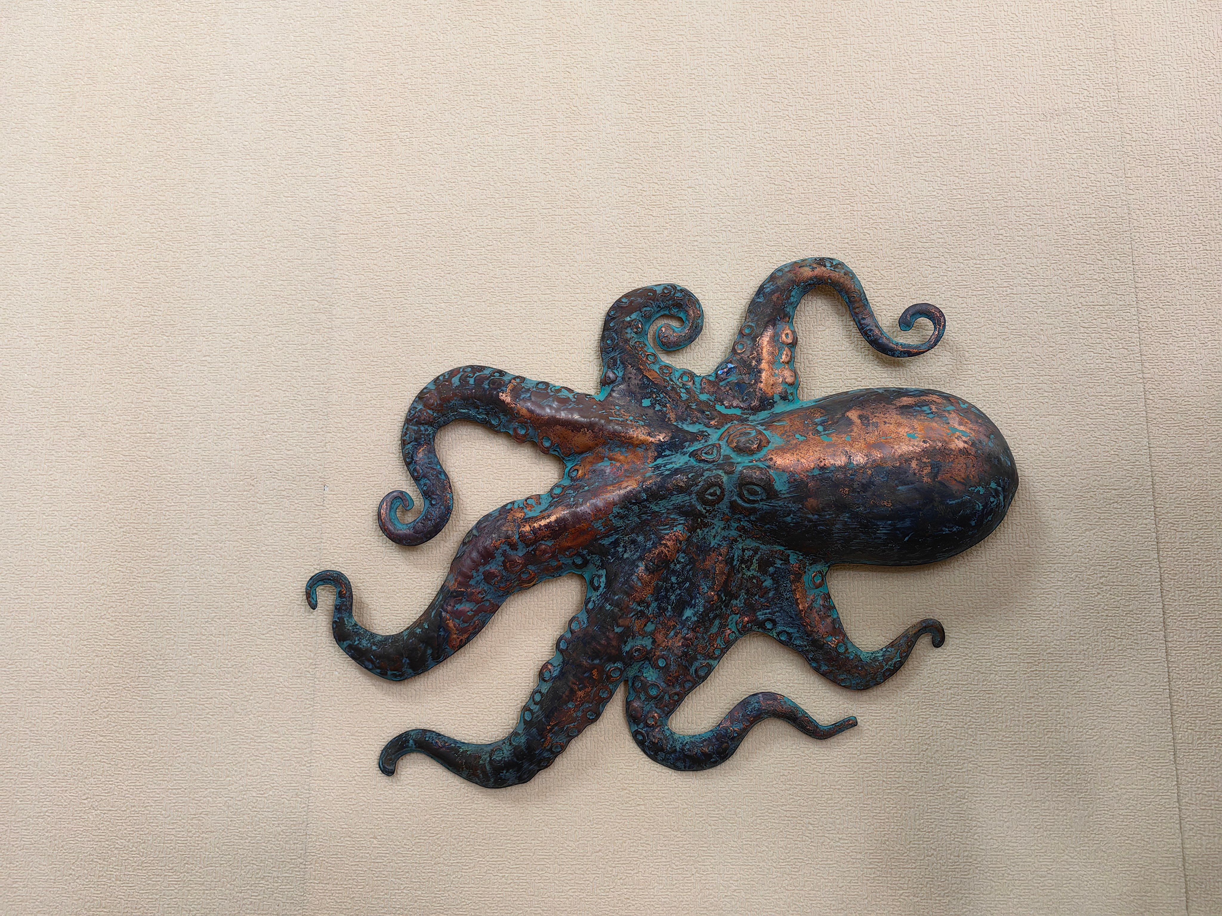 Octopus Decor, Ocean Wall Decor, Wall Decor, home decor,Metal Sculpture, Stainless Steel Sculpture