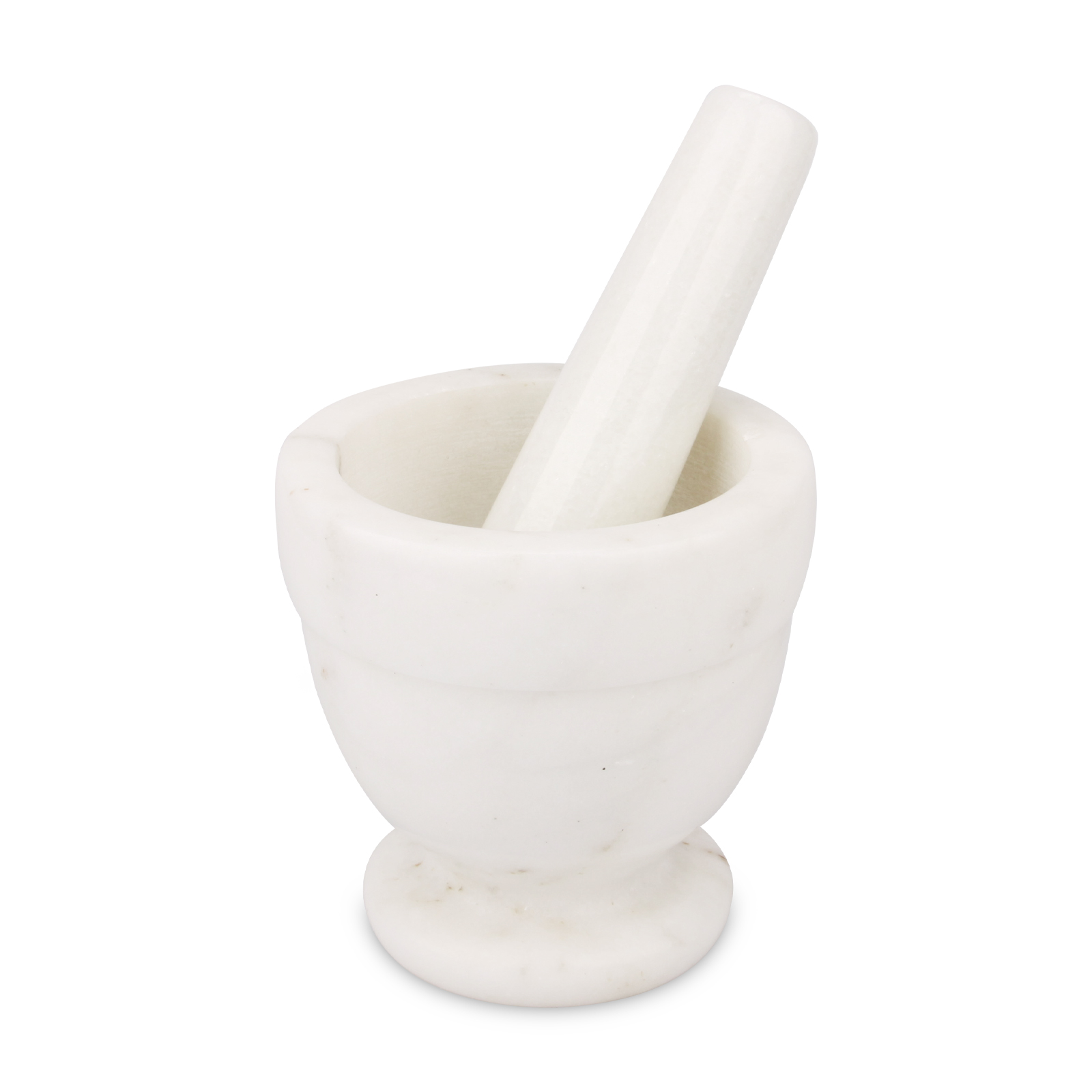 White marble mortar and pestle，marble craft