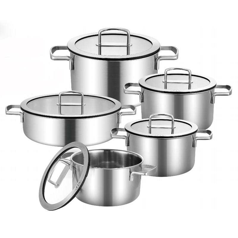 Tri-ply steel casserole set Stainless Steel cookware set casserole