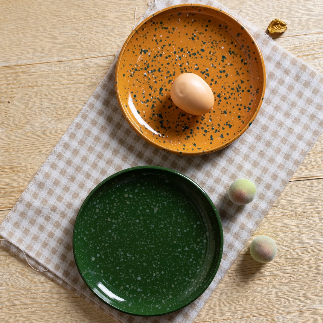 STACKABLE SHAPE COLOR GLAZE WITH SPECKLES stoneware set colorful OEM ODM