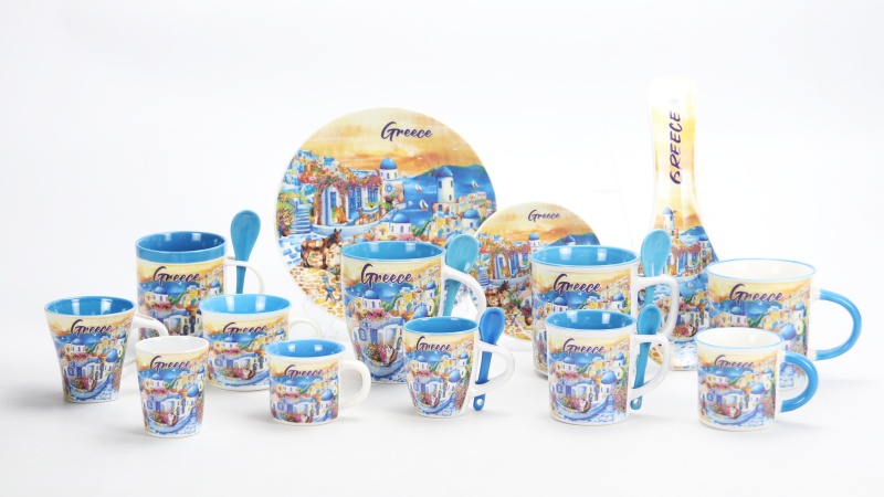 Greece souvenir gift ceramic dinnerware
