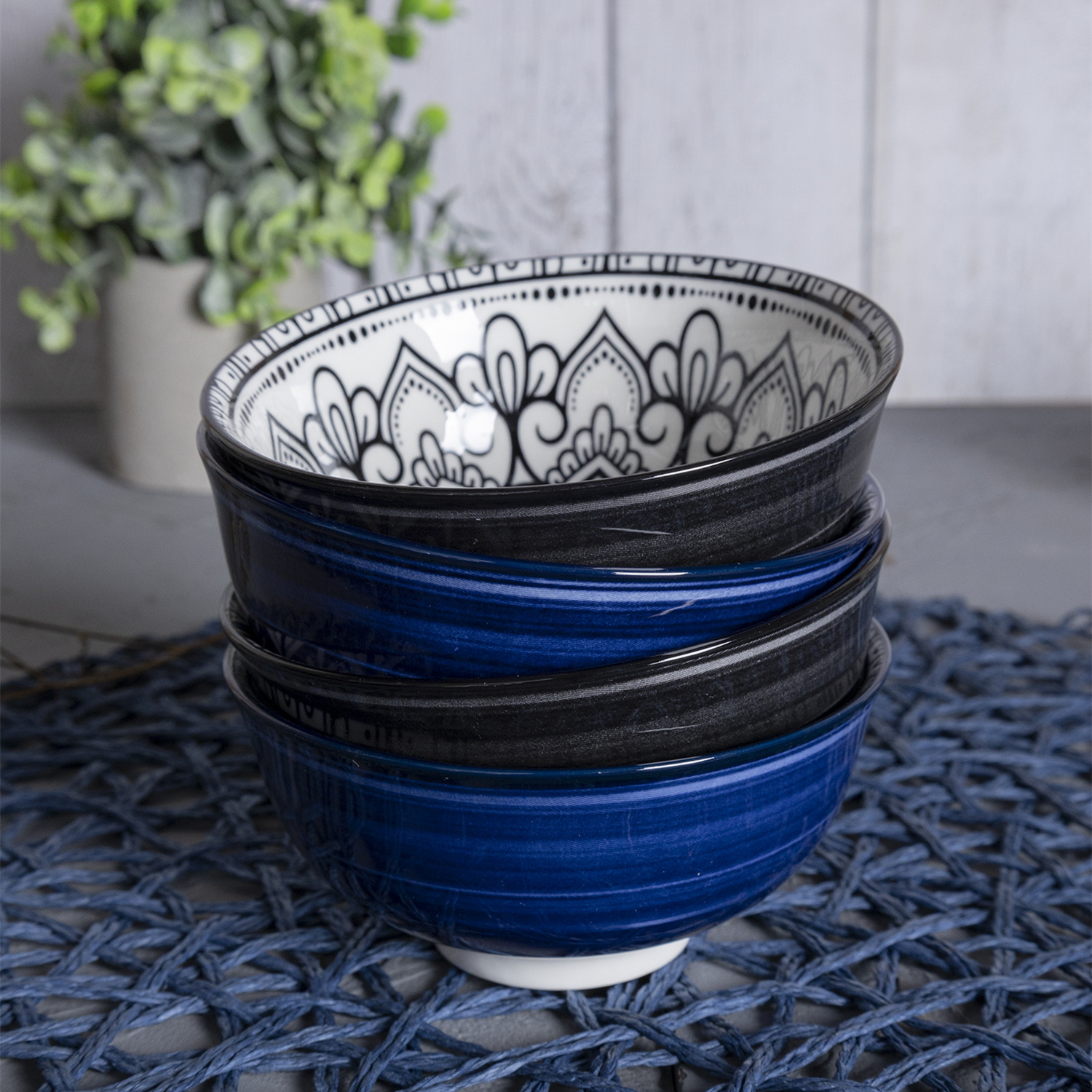 Happy Go Porcelain 15.5CM / 11.5CM BOWL WITH PAD PRINTING AND COLOR RIM