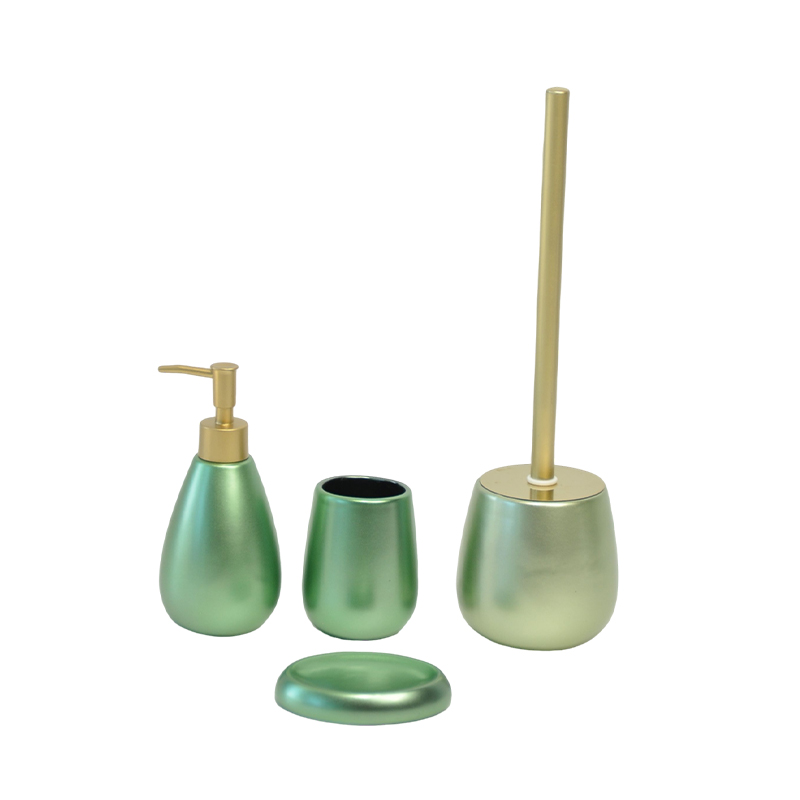 Gradient green bathroom four-piece set