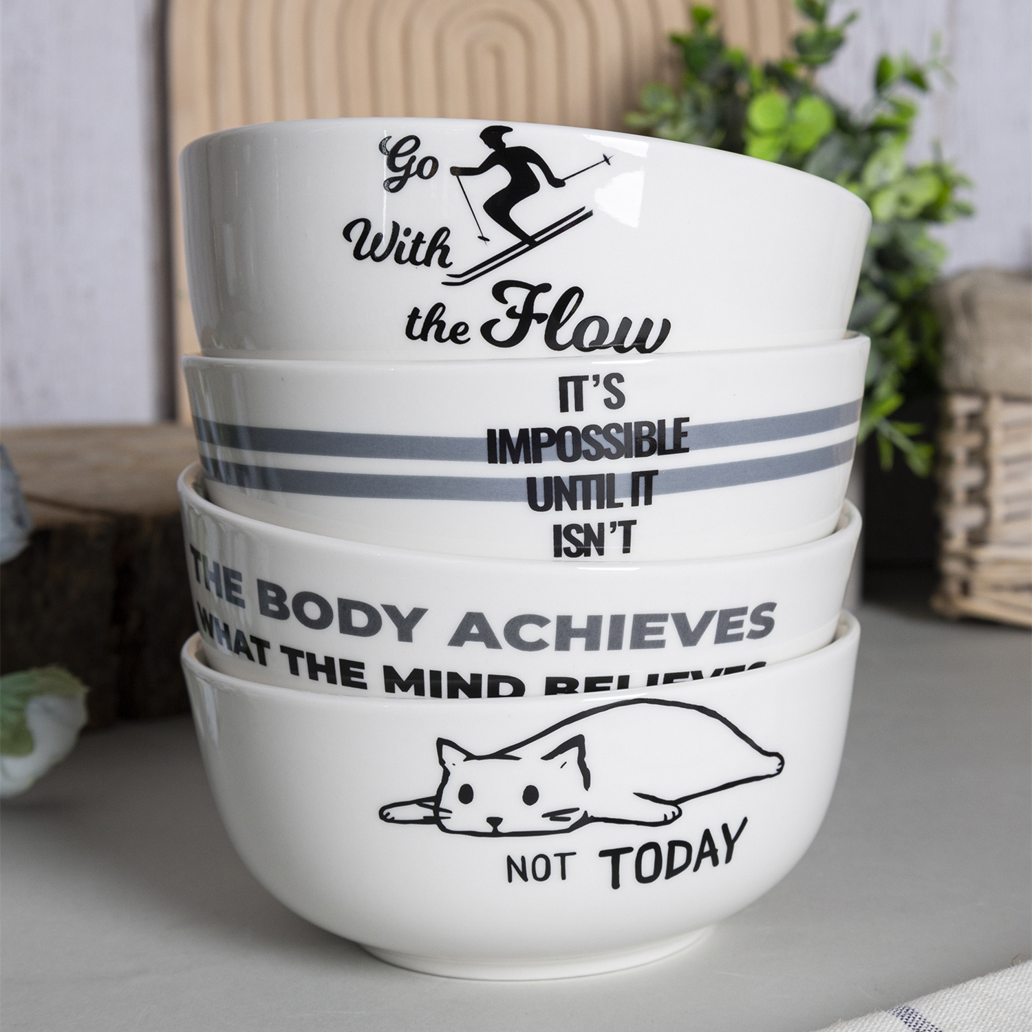 Happy Go Porcelain 13.8CM(510ML)BOWL WITH DECAL