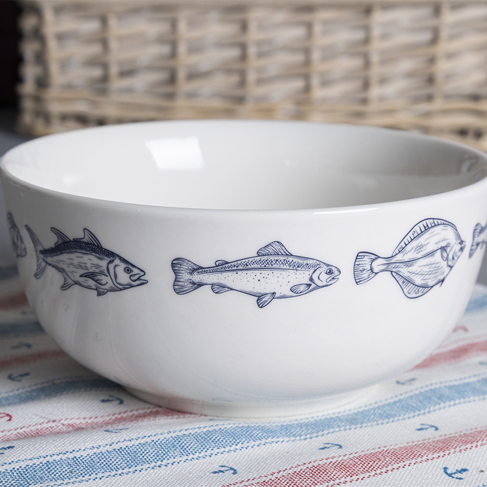 Happy Go 13.8CM (510ML) White Porcelain Bowl with Decal