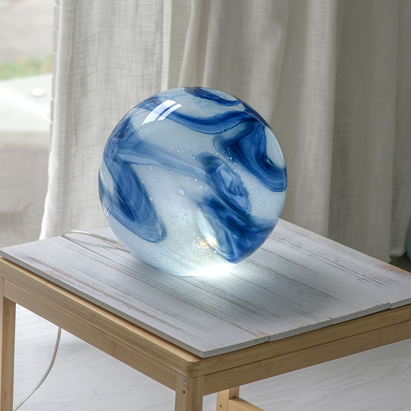 Art color glass decorative lighting handmade sphere table lamp G12-22/GJ17-20 Milkyway 40