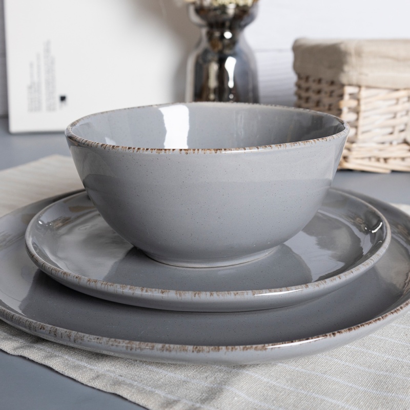 Happy Go 15.2cm/25oz/710ml Bowl Reactive Glaze With Sesame Dots And Reactive Glaze Rim