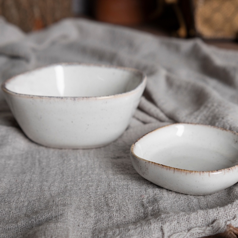 Happy Go 7.1cm/1oz/30ml Bowl Reactive Glaze With Sesame Dots And Reactive Glaze Rim